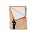 thumbnail image 2 of Teen Room Soft Flannel Fleece Throw Blanket, Motorcycle Jumping over the Hills Horizon Sports Hobby Scenery, Cozy Plush for Indoor and Outdoor Use, 50" x 60", Seal Brown Vermilion, by Ambesonne, 2 of 6