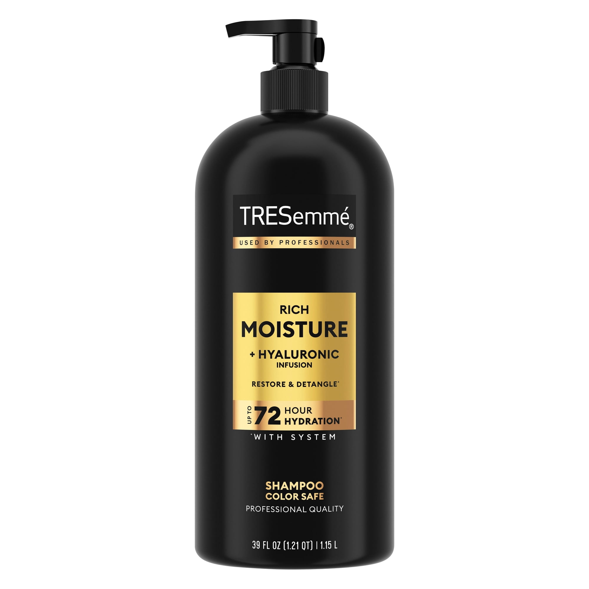 TRESemmé Rich Moisture Hydrating Shampoo With Pump With Up To 72H Hydration For Dry Hair, With Pro Style Technology™ Formula, ,39 fl oz
