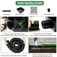 Black Upgraded Gutter Downspout Extensions Flexible, No Dig Catch Basin