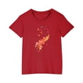 thumbnail image 1 of T-shirts Graphiques pour Fillette, Manches Courtes, Col Rond, T-Shirt Décontracté d'Été, Hauts, 1 of 6