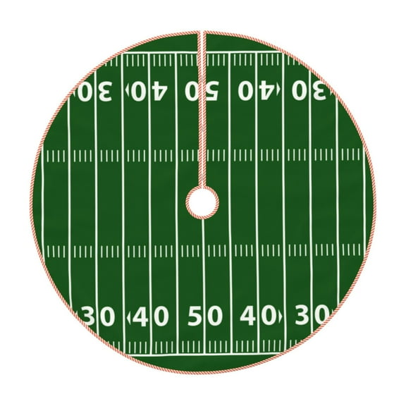 Rateoe American Football Field1 Pattern Christmas Tree Skirt with Ties, Christmas Tree Decorations, Farmhouse Christmas Decor Xmas Holiday Decorations-30"