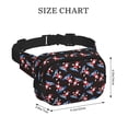 thumbnail image 4 of Fuzoiu Surfing Santa Print Unisex Square Double Layer Waist Bag,Crossbody Fanny Pack Travel Workout Accessory, 4 of 9