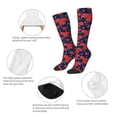 thumbnail image 4 of Picia Women Crew Soft Moisture-wicking Socks Rose Flower Pattern Design Cotton Socks, One Size fit All, 4 of 9