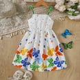 thumbnail image 2 of Vividxx Girls Dresses Summer Casual Sleeveless Bowknot Strap Floral Print Dress For Toddler Kids Age 2-7 Playground School Outdoor Daily Wear O-Neck Trendy Sundress, 2 of 8
