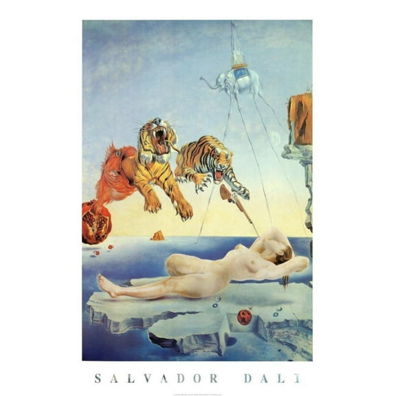 Salvador Dali Dream Caused by The Flight of a Bee a Second Before Awakening Art Print Poster