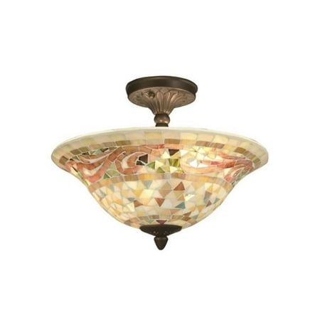 - Dale Tiffany Bradshaw Mosaic Flush Mount