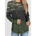 thumbnail image 2 of Women Striped Sweatshirts Hoodies Block Long Sleeve Pullover Sweatshirts Drawstring Loose Tops Fall Winter, 2 of 6