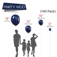 thumbnail image 2 of Balloon PartyWoo, 140 unidades, 45, 30, 25, 13 cm, color azul marino, perla, 2 of 6