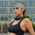 thumbnail image 4 of Striped Cute Cartoon Shark Headbands for Women Men, Workout Elastic Sweat Band for Yoga Running Cycling Gym Exercise Non Slip Head Bands for Women's Hair, 4 of 5