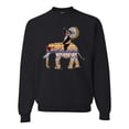 thumbnail image 2 of Wild Bobby, Cute Colorful Elephant Squirrel Mosaic, Animal Lover, Unisex Crewneck Graphic Sweatshirt, Black, Small, 2 of 4