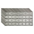 thumbnail image 1 of FASÄDE Traditional 10 Decorative Vinyl 2ft x 4ft Glue Up Ceiling Panel in Crosshatch Silver (5 Pack), 1 of 5