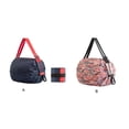 thumbnail image 3 of Storage Bag Foldable Shopping Large Capacity Oxford Cloth Food Fruit Snacks Multi Purpose Portable Pouch Case with Handle Navy Blue Red Rope, 3 of 9