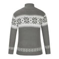 thumbnail image 5 of BONIXOOM Fall Sweaters Modern Fit Sweater Pullover Christmas Crew Neck Sweater Men Gray 2XL(US:12), 5 of 8