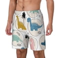 thumbnail image 1 of Balery Cute Dinosaurs Bañador para hombre, shorts de playa de secado rápido con entrepierna y forro de compresión-Medium, 1 of 6