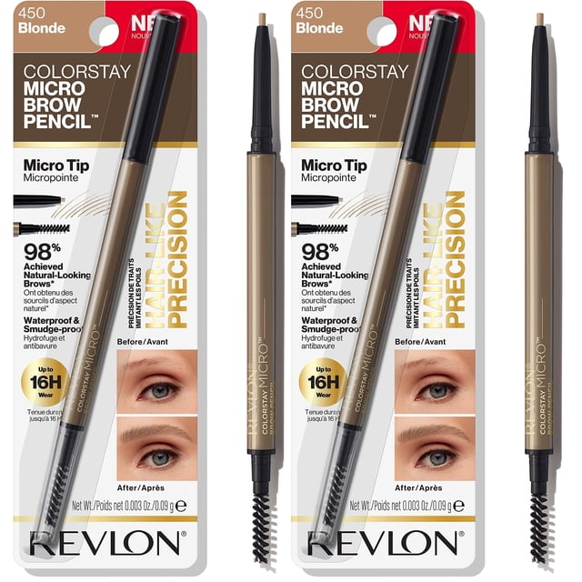 Lápiz de cejas Revlon ColorStay Micro w/ Spoolie 450 Blonde