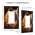 thumbnail image 3 of Easygdp Gold Flame Pattern Wolf Decorator Light Switch or Receptacle Outlet Wall Plate Decorator Wall Plate Child Safe Outlet Cover-Style U, 3 of 6