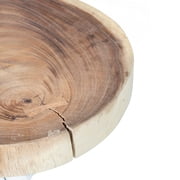 East at Main Tall Sustainable Teak Wood Accent Table, 14 x 20