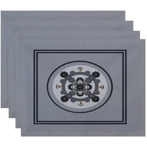 Simply Daisy 18" x 14" Kaleidoscope Geometric Print Placemats, Set of 4