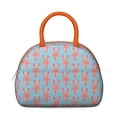 thumbnail image 2 of Insulated Lunch Bag Women, Reusable Red Lobster Blue Pattern Tote Lunch Box, Leakproof Cooler Lunch Bags for Work Office Travel Picnic, 2 of 6