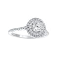 thumbnail image 2 of 5/8 Carat Brilliant Cut Diamond Halo Engagement Ring In 14K Solid Rose,Yellow & White Gold, 2 of 3