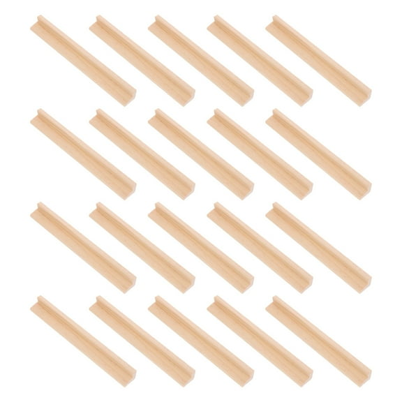 FRCOLOR 20pcs Wooden Domino Racks For Mexican Train And Board Games Diy Wooden Domino Holders And Card Holder Stand For Playing Game Organizer And Accessories