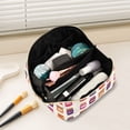 thumbnail image 2 of FORMRS Makeup Bag Travel Cosmetic Organizer for Women Fold Flat Zipper Pouch with Handle, Jam Jars, 2 of 8