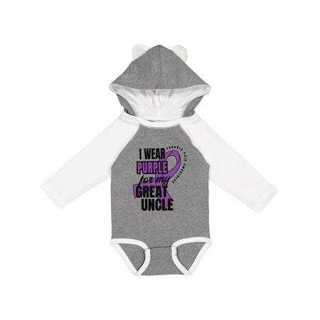 

Inktastic Chronic Pain I Wear Purple For My Great Uncle Gift Baby Boy or Baby Girl Long Sleeve Bodysuit