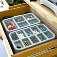 thumbnail image 2 of iDesign Gray Eco BPA-Free Recycled Plastic 10-Compartment Organizer Insert - 7.6" x 11.1" x 2.5", 2 of 5