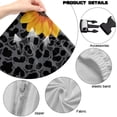 thumbnail image 7 of SCRAWLGOD Highland Cow Sunflower Leopard Print Gray Pattern Gaming Chair Cover with Armrest Cover, Universal Chair Seat Slipcover for Roating Chairs Reclining Computer Chair Protectors Set of 4, 7 of 7