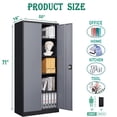 thumbnail image 4 of STANI 71" Metal Storage Cabinet with Lock Door, Adjustable Shelf Steel Lockers for Office, Home,Kitchen,Garage Tool Utility Cabinet, 4 of 8