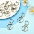 thumbnail image 6 of 10Pcs Alloy Keychain Clasp Findings with Alloy Swivel Clasp and Iron Rings Platinum 50mm, 6 of 6