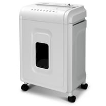 Aurora AU1262XA Anti-Jam 12-Sheet Crosscut Paper and CD/Credit Card Shredder, White/Gray