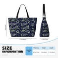 thumbnail image 4 of Xecao Hand Drawn Rockets for versatile beach bag for women includes zipper pockets and waterproof material, ideal for vacations and adventures., 4 of 7