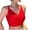Red, variant on Mrat Cotton Sports Bras for Women Women's Lace Bra T-Shirt Bra Seamless Longline Cropped Tank Underwear Bras S-435 Yellow L
