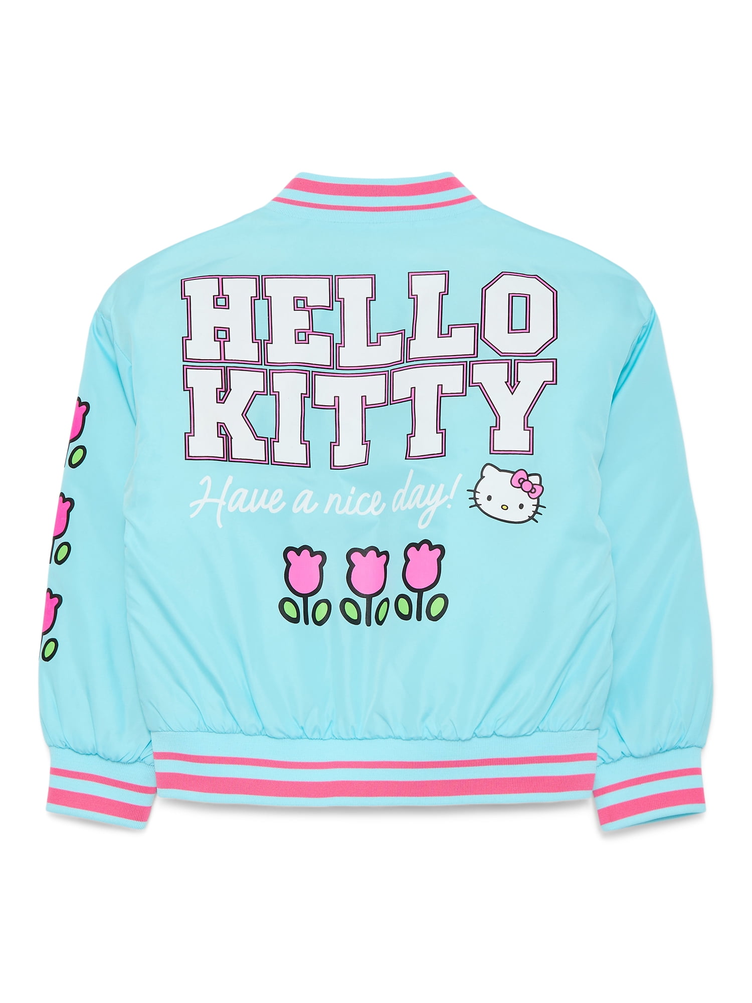 Hello Kitty Girls Bomber Jacket, Sizes XS-L