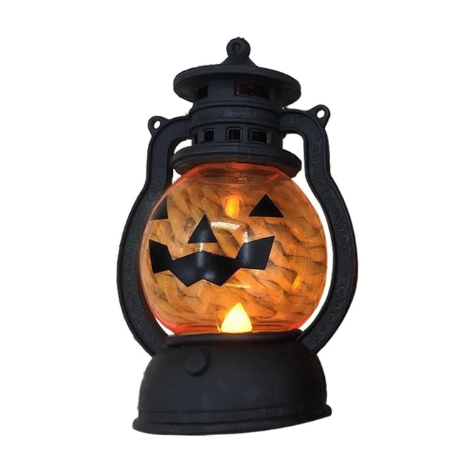 Linterna de calabaza decorativa de Halloween Uanit, calabaza decorativa de Halloween, vela electrónica de plástico de Pascua vintage, calabaza de mano galvanizada, viento americano