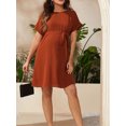thumbnail image 3 of xiaxaixu Robe de Grossesse pour Femmes Robes d'Été Décontractées Manches Courtes Col Rond Robe de Baby Shower avec Ceinture, 3 of 7