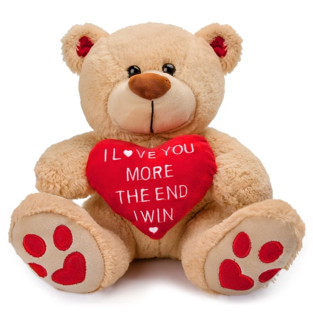 CaseTank Regalos para el día de San Valentín para su novia, esposa, mamá, prometido, niños, regalos de San Valentín para mujeres, oso de peluche para el día de San Valentín, 10.0 in, divertido y lindo