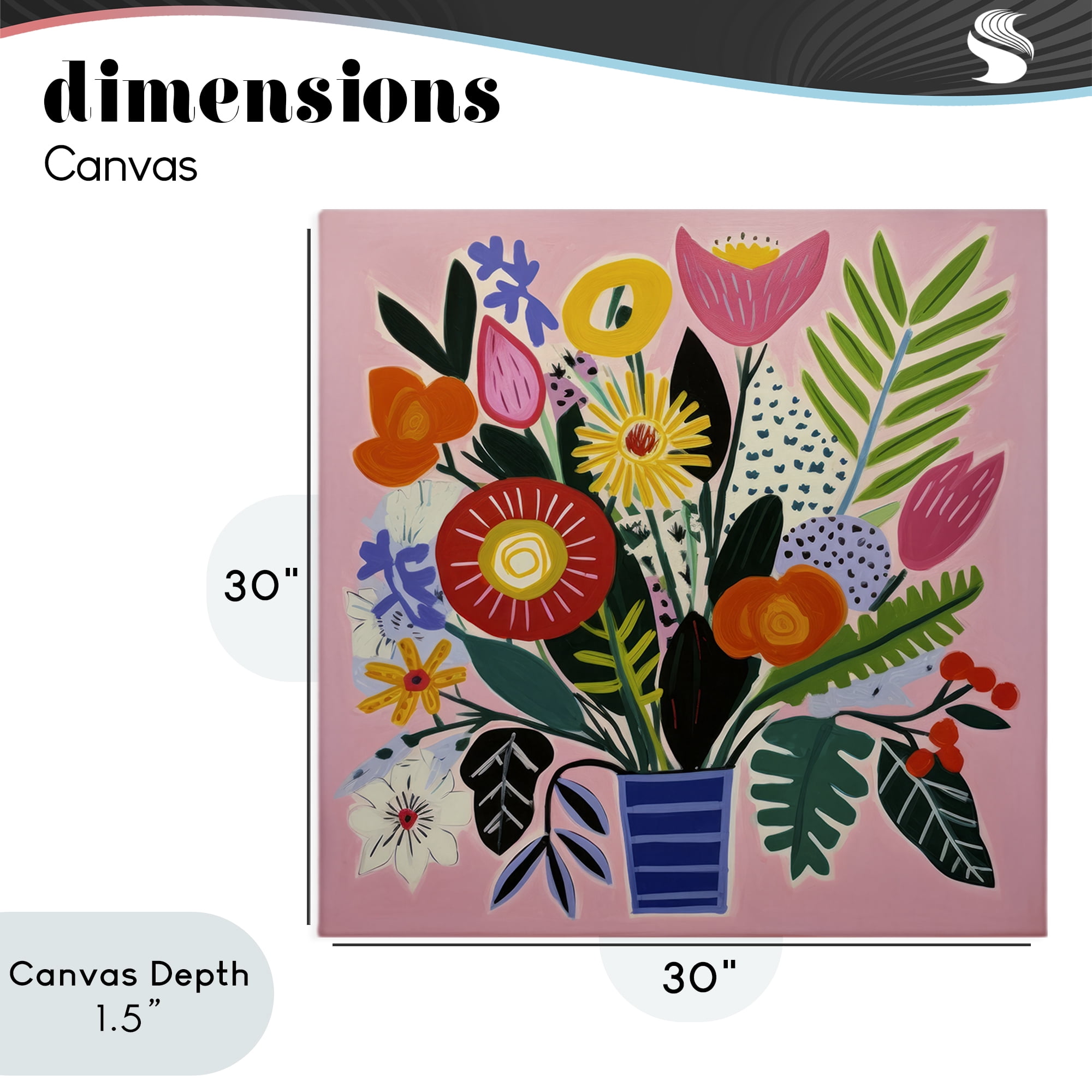 Stupell Industries Floral Flourish Summer Bouquet Canvas Wall Art, design by Lazar Studio