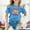 Blue, variant on Cute Shirts for Girls Crew Neck Short Sleeve T Shirts Casual Girls 100 Days Of School Shirt Letter Print Holidays Tops T Shirts for Boys and Girls Orange,120（4-5 Years）