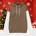 thumbnail image 5 of Cat Pouch Hoodie Unisex Winter Drawstring Oversized Kangaroo Pouch Hoodies Cozy Pet Carrier Sweatshirt with Pockets Brown L, 5 of 5