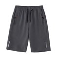 thumbnail image 2 of Miluxas Boys Running Shorts Quick Dry Lightweight Athletic Shorts with Pockets for Workout Gym Training Outdoor Dark Gray 5-6Years, 2 of 5