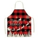 thumbnail image 1 of Delantal De Cocina Navideño Con Estampado De Cuadros Rojos, Delantal Merry Christmas Snowflake, Ciervo Navideño, Copos De Nieve, Decoraciones Navideñas, Delantal Sin Mangas Para Adultos., 1 of 6