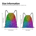 thumbnail image 2 of Fotbe Colorful Glitter Bolsa Mochila con Cordón Estampada, Bolsa de Gimnasio Deportiva, Bolsa Cinch, Bolsa con Cordón para Hombres y Mujeres-Medium, 2 of 6