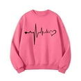 thumbnail image 4 of Girls Valentine Shirt Hot Pink Heart Print Crewneck | Kids Valentine Sweatshirt Long Sleeve | Kids to Youth Valentine's Day Top & Gift,Size 11-12 T, 4 of 6