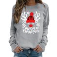 thumbnail image 1 of Sudaderas de Cuello Redondo de Navidad Para Mujer Moda Casual Manga Larga Impreso Ladies Tops Odeerbi  ODB205977, 1 of 4