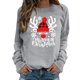 thumbnail image 1 of Navidad moda mujer casual manga larga o-cuello impreso damas sudadera tops Pompotops  gfhjh9400, 1 of 1
