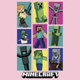 thumbnail image 2 of Girl's Minecraft Boxed Mobs Graphic Tee Light Pink Large, 2 of 4