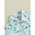 thumbnail image 6 of Bslissey Toddler Baby Boys Easter 2Pcs Outfits Cartoon Bunny Print Short Sleeve Button Shirt + Solid Color Shorts 6M 12M 18M 24M 3T 4T Kids Summer Short Pants Sets, 6 of 9