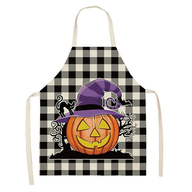 Hbdhejl Tablier Femmes Hommes Squelette Os Tablier pour Halloween Designs Amusants Squelette Cosplay Tablier Halloween Robe Noir